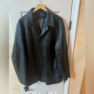 Kenneth Cole Reaction  Men’s leather jacket large black coat